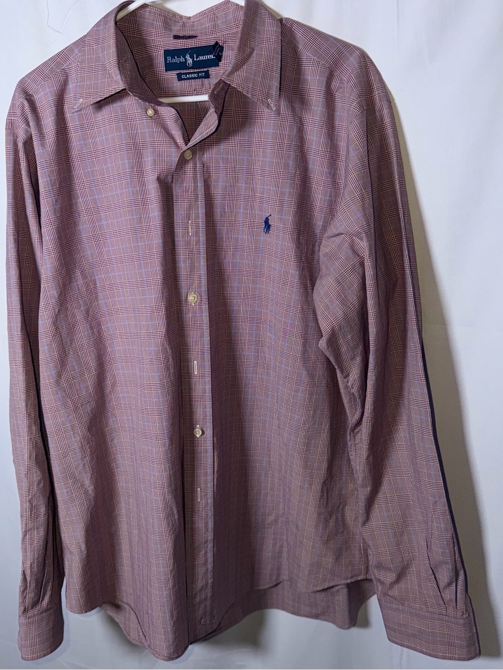 Ralph Lauren Men's Plaid Button-Down Dress Shirt